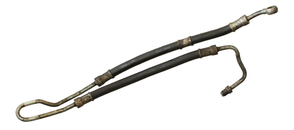 Steering hose on white background